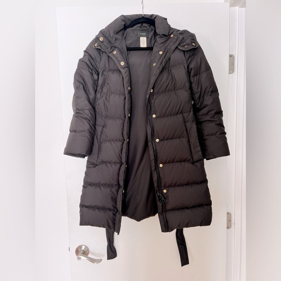 J.Crew down puffer coat / black/ size PXS - Picture 1 of 4